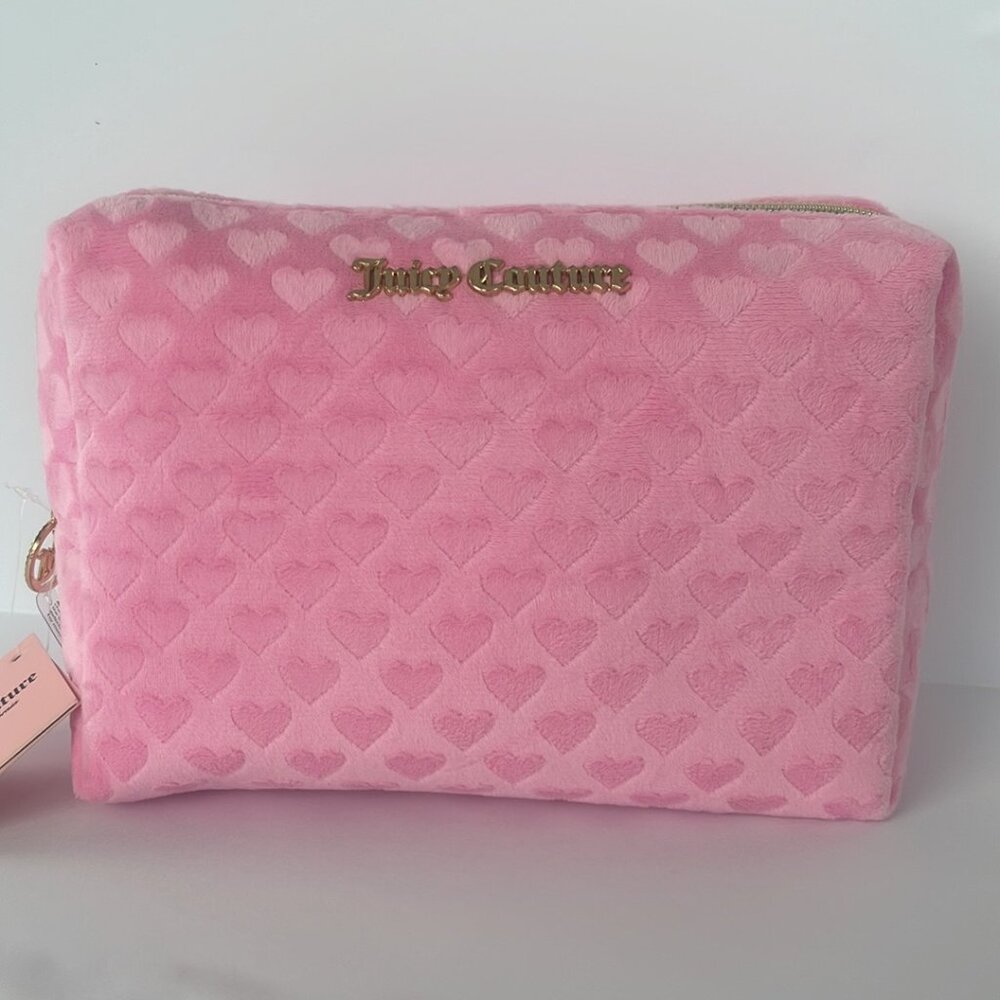 Juicy Couture Pink Velour Cosmetic Bag NWT